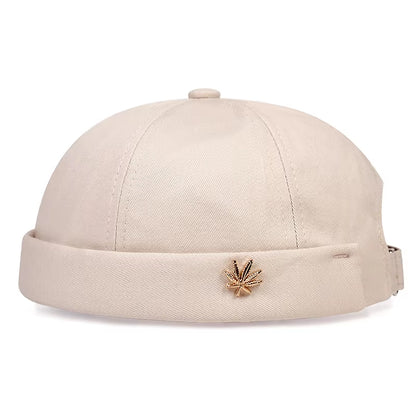 2024 New Fashion Beanie Cap for Men Retro Cotton Adjustable Cap for Women Full Cap Brimless Hats Outdoor Skullcap Sailor Cap