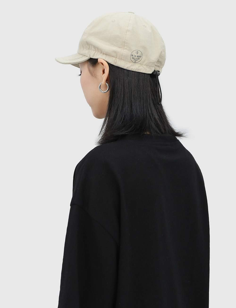 Washed Short Bill Brim Baseball Cap Retro Dad Cap Trucker Style Hat Cap