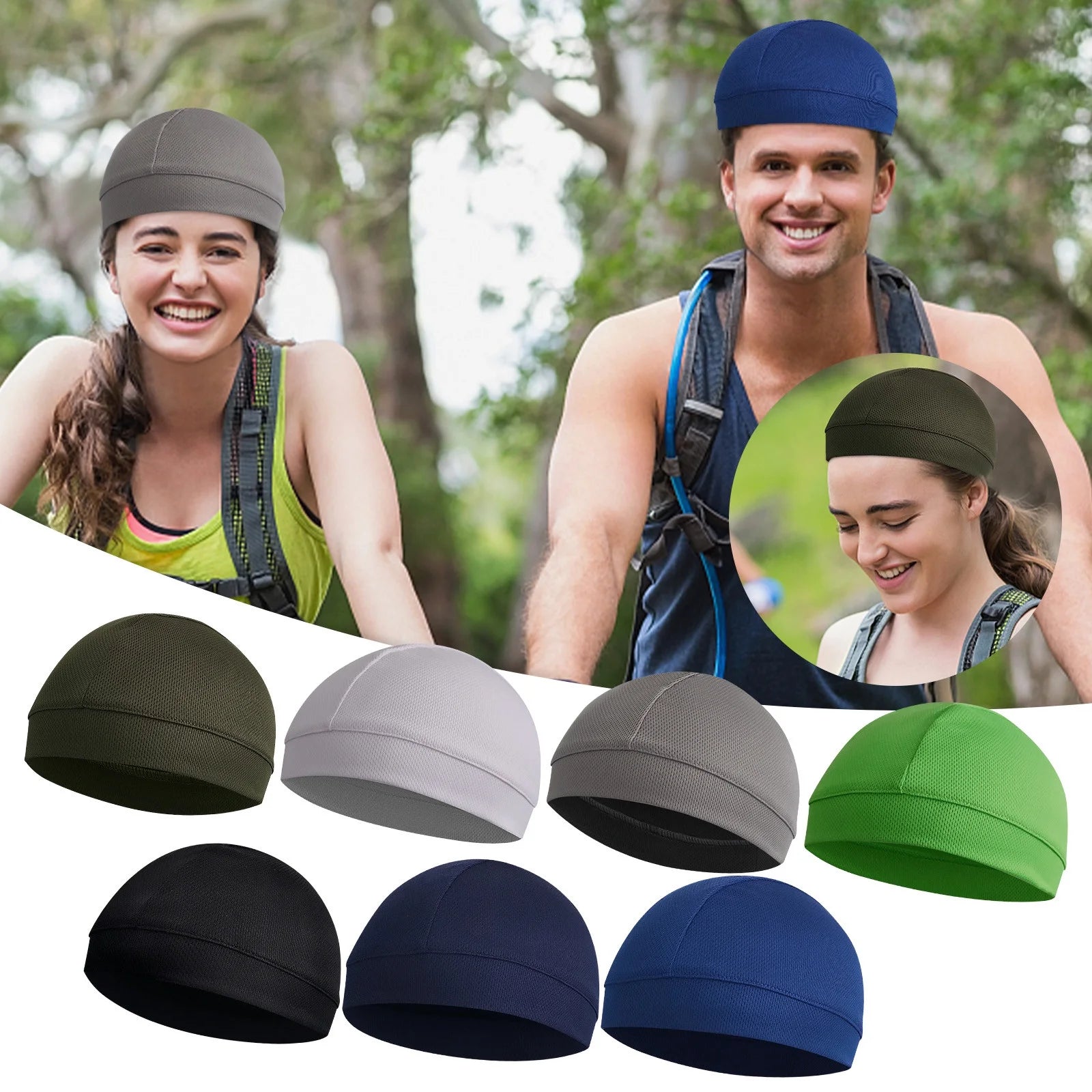 Clearance!  Cooling Helmet Liner - Do Rag Skull Cap for Men - Head Scarf, Bandana, Head Wrap, Beanie for Running, Cycling, Skiing Winter Sports