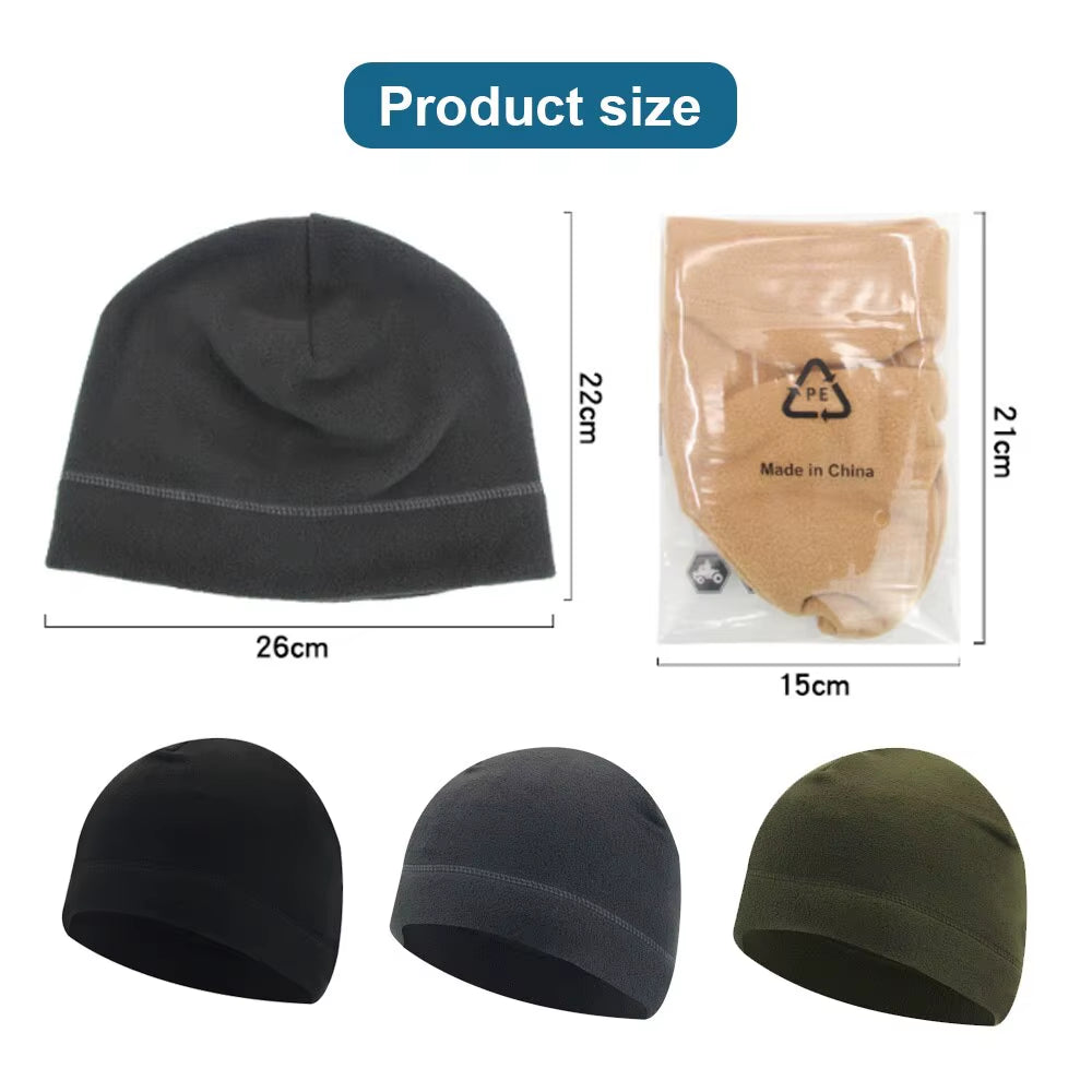 Warm Winter Skull Cap Soft Polar Fleece Hat Thick Windproof Cap Outdoor Beanie Cap Ski Cap Unisex Suitable for Unisex 1PC