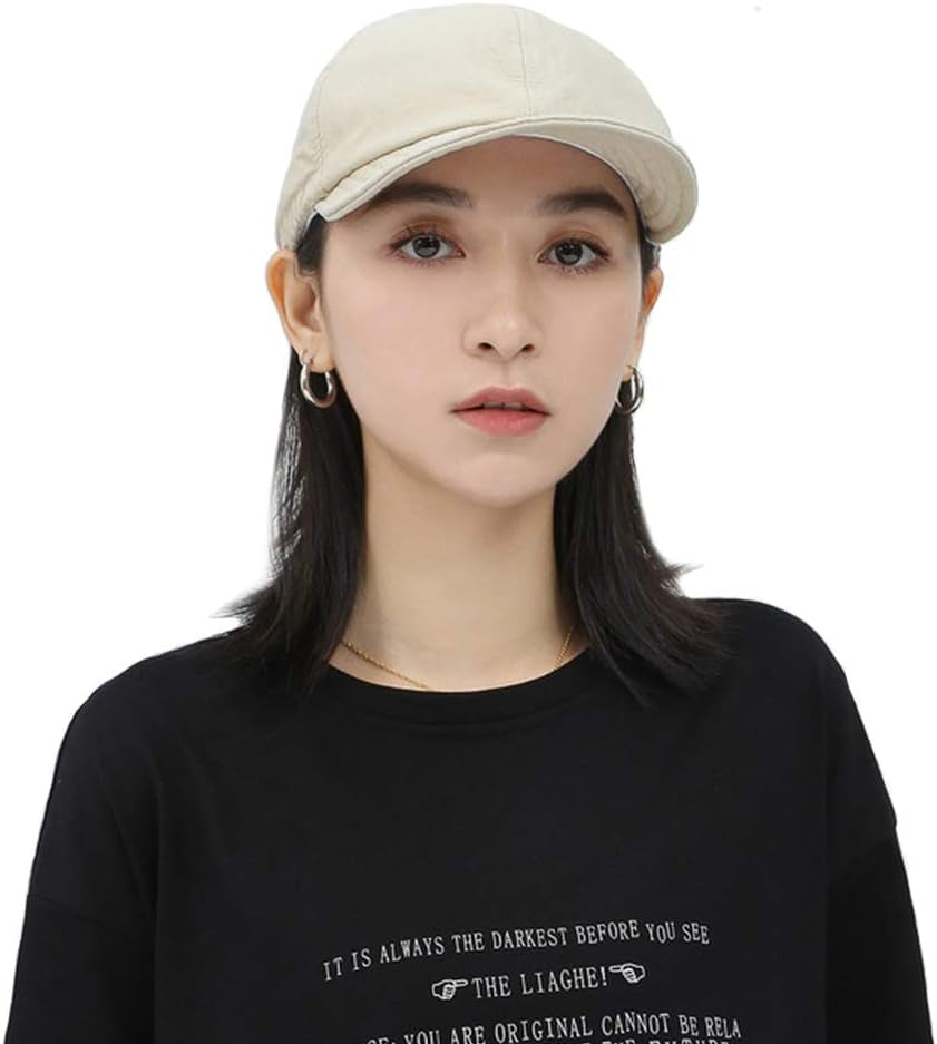 Washed Short Bill Brim Baseball Cap Retro Dad Cap Trucker Style Hat Cap